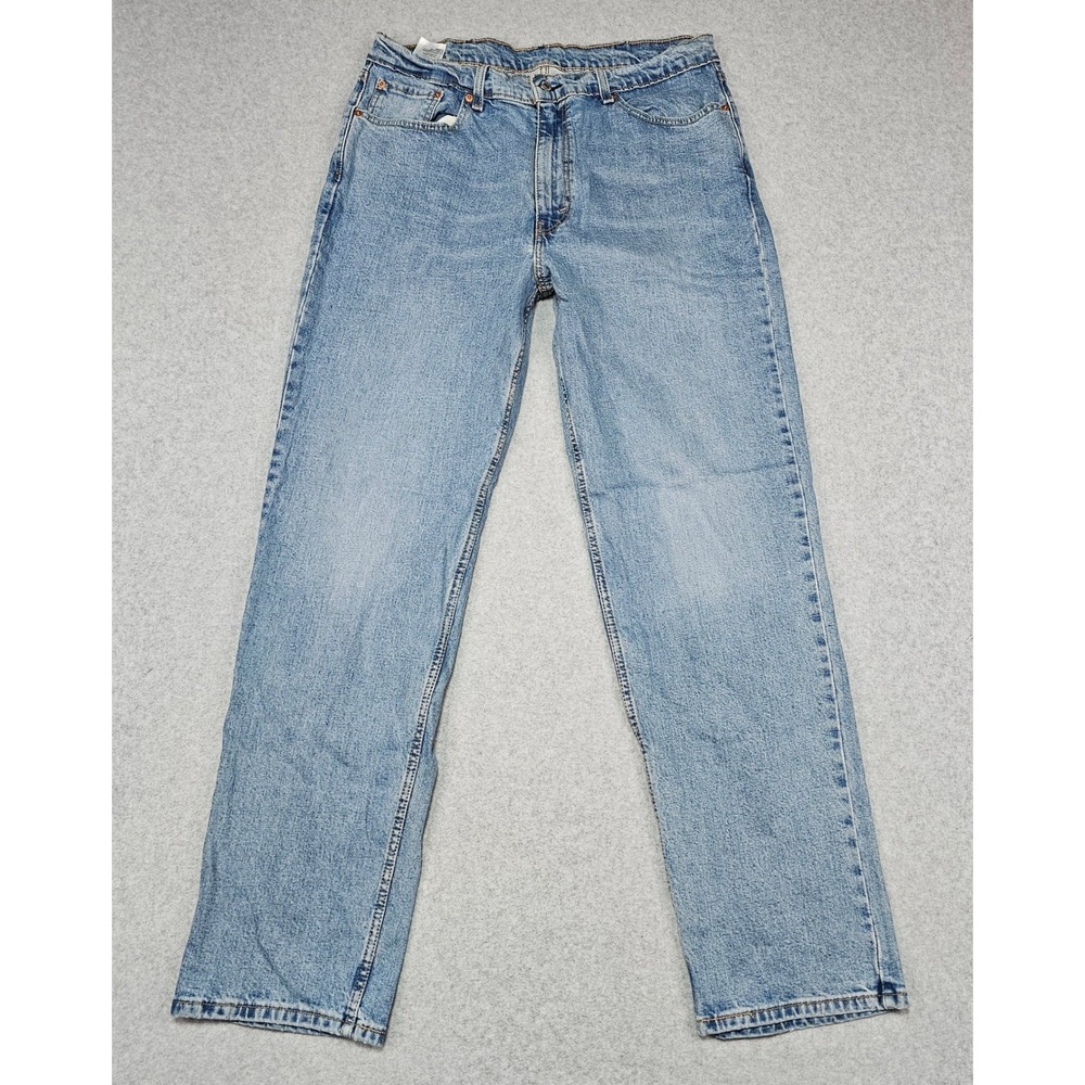 Levis 550 Jeans Mens 38x34‎ Light Wash Blue Relaxed Fit Tapered Leg Denim